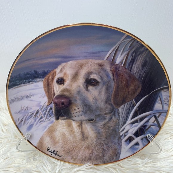 Franklin Mint Heirloom Collection Labrador Collectors Plate "Watchful Companion" - Picture 1 of 4